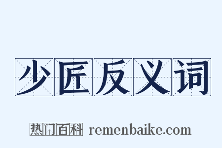少匠反义词是什么意思的图片